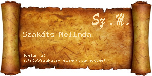 Szakáts Melinda névjegykártya